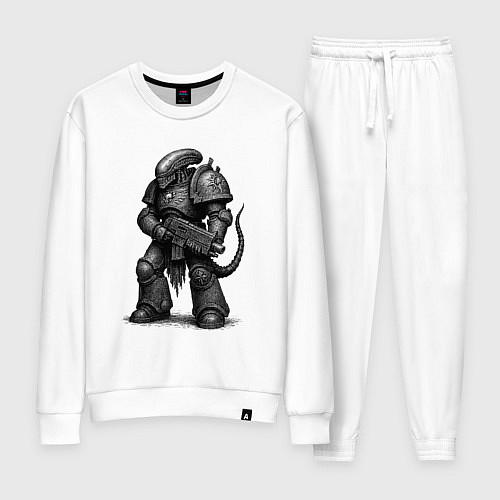 Женский костюм Ксеноморф с болтером / Белый – фото 1