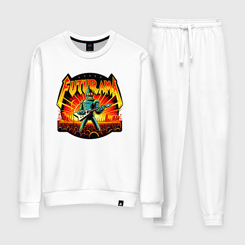 Женский костюм Рок группа Футурама - гитарист Бендер / Белый – фото 1