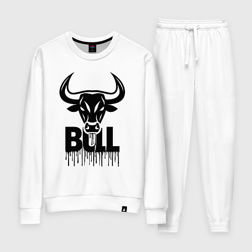 Женский костюм Черный бык с петекшей краской / Белый – фото 1