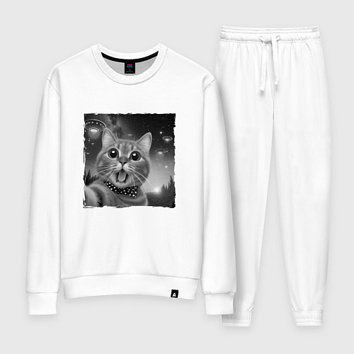 Женский костюм Кот селфи / Белый – фото 1