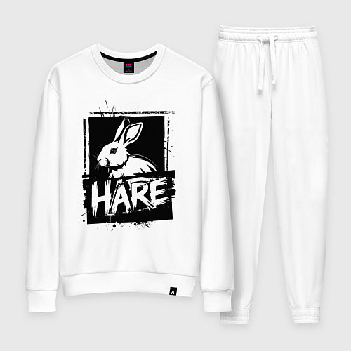 Женский костюм Графический заяц / Белый – фото 1