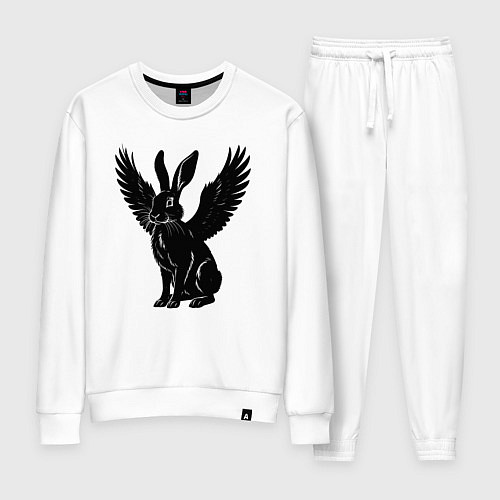 Женский костюм Черный заяц с крыльями / Белый – фото 1