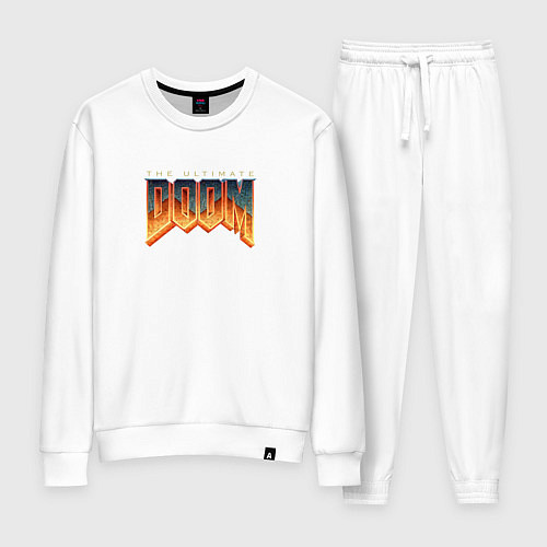 Женский костюм Doom ultimate logo / Белый – фото 1