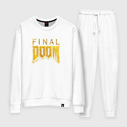 Женский костюм Doom final gold logo