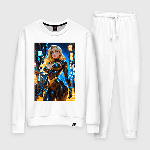 Женский костюм Черная Канарейка на улице / Белый – фото 1