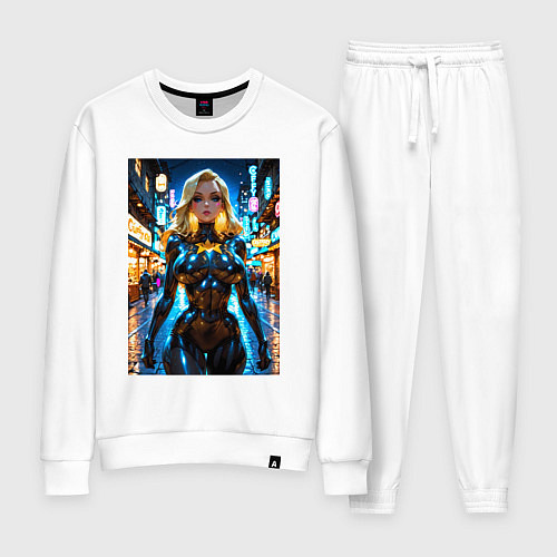 Женский костюм Черная Канарейка на улице / Белый – фото 1