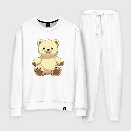 Женский костюм Милый плюшевый медвежонок / Белый – фото 1