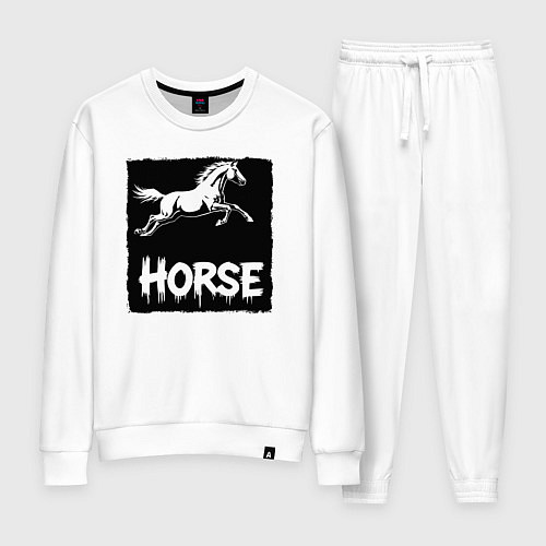 Женский костюм Лошадь в прыжке / Белый – фото 1