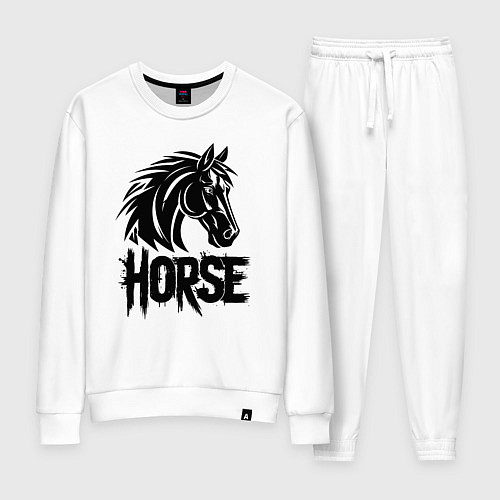 Женский костюм Черная лошадь граффити / Белый – фото 1