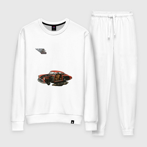 Женский костюм Летающая машина, ретрофутуризм / Белый – фото 1