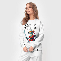 Костюм хлопковый женский Bender bending robot with katana - samurai, цвет: белый — фото 2