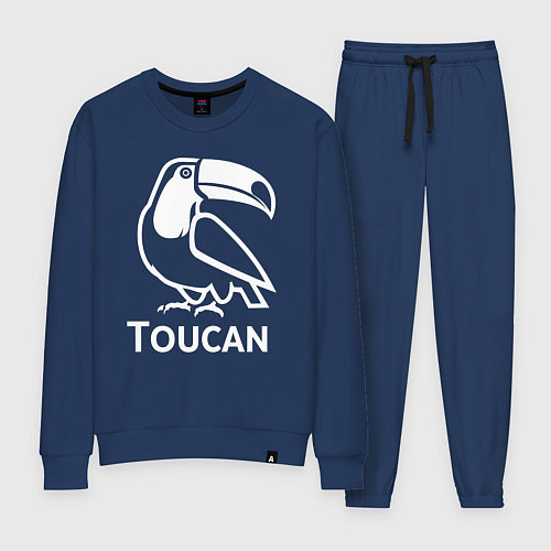 Женский костюм Тукан в минималистичном стиле / Тёмно-синий – фото 1