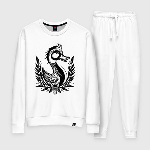 Женский костюм Утка в кельтских узорах / Белый – фото 1