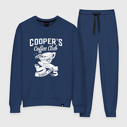 Костюм хлопковый женский Coopers cofee club, цвет: тёмно-синий