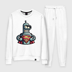 Костюм хлопковый женский Super Bender meme, цвет: белый