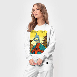 Костюм хлопковый женский Spider Bender -Japanese style, цвет: белый — фото 2