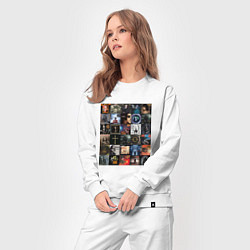 Костюм хлопковый женский Ozzy Osbourne - обложки, цвет: белый — фото 2