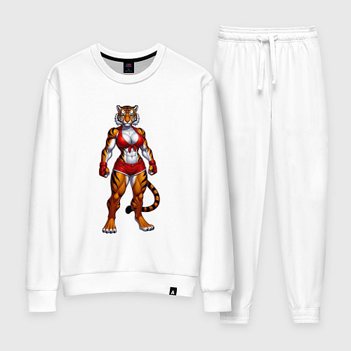 Женский костюм Спортивная тигрица / Белый – фото 1