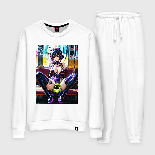 Женский костюм Sexy андроид в пикантной позе / Белый – фото 1