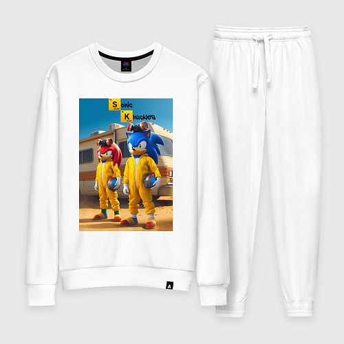 Женский костюм Ёжик Соник и ехидна пустились во все тяжкие / Белый – фото 1