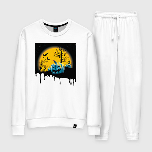 Женский костюм Хэллоуин и пугающие тыквы / Белый – фото 1