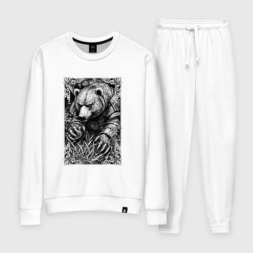Женский костюм Атакующий мишка / Белый – фото 1