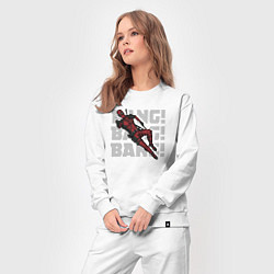 Костюм хлопковый женский Deadpool bang, цвет: белый — фото 2