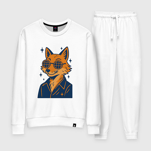 Женский костюм Лиса в очках / Белый – фото 1