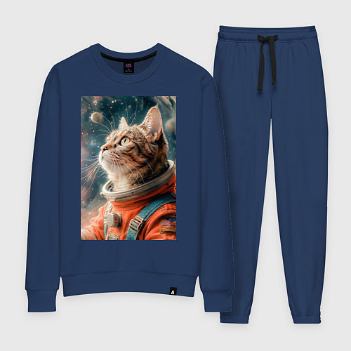 Женский костюм Кот Марс в скафандре / Тёмно-синий – фото 1