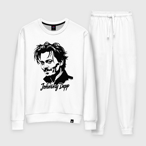 Женский костюм Джонни Депп в стиле стрит-арт / Белый – фото 1