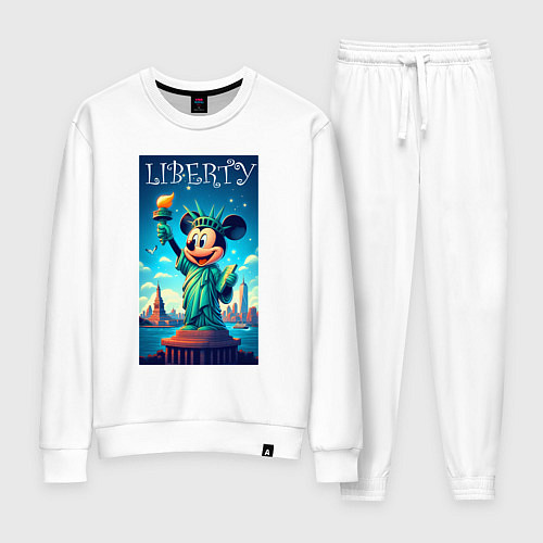 Женский костюм Статуя свободы - Мики Маус / Белый – фото 1