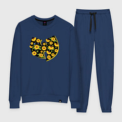 Костюм хлопковый женский Wu-Tang flowers, цвет: тёмно-синий
