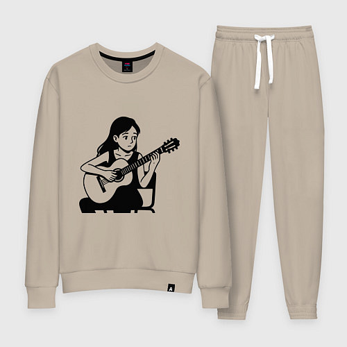 Женский костюм Классическая гитаристка аниме / Миндальный – фото 1
