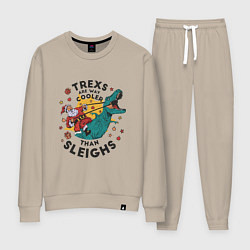 Женский костюм Санта на динозавре