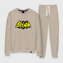 Костюм хлопковый женский Batman old classic, цвет: миндальный