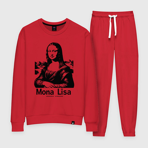 Женский костюм Мона Лиза графическая интерпретация / Красный – фото 1