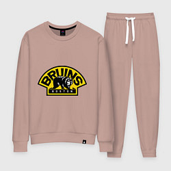 Костюм хлопковый женский HC Boston Bruins Label, цвет: пыльно-розовый