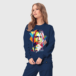 Костюм хлопковый женский Kurt Cobain: Colors, цвет: тёмно-синий — фото 2