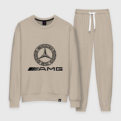Костюм хлопковый женский AMG, цвет: миндальный
