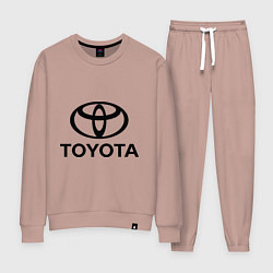 Костюм хлопковый женский Toyota Logo, цвет: пыльно-розовый