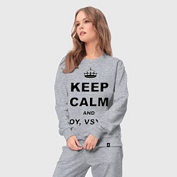 Костюм хлопковый женский Keep Calm & Oy Vsyo, цвет: меланж — фото 2