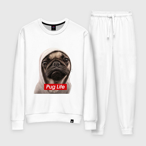 Женский костюм Pug life / Белый – фото 1