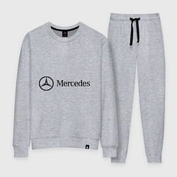 Костюм хлопковый женский Mercedes Logo, цвет: меланж