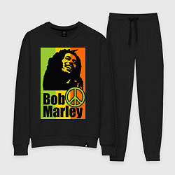 Костюм хлопковый женский Bob Marley: Jamaica, цвет: черный