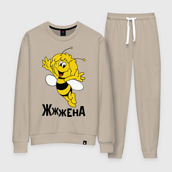 Костюм хлопковый женский Жена, цвет: миндальный