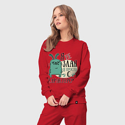 Костюм хлопковый женский Я не злая, цвет: красный — фото 2
