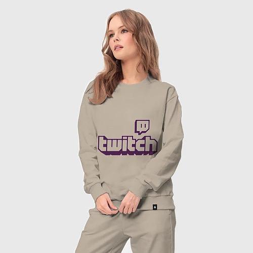 Женский костюм Twitch Logo / Миндальный – фото 3