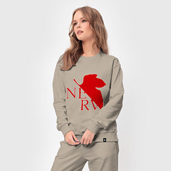 Костюм хлопковый женский Евангелион NERV, цвет: миндальный — фото 2