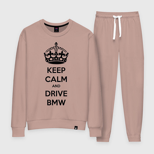 Женский костюм Keep Calm & Drive BMW / Пыльно-розовый – фото 1
