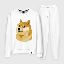 Костюм хлопковый женский Doge, цвет: белый